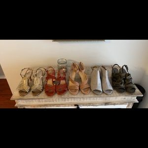 4 pairs of heels - like new condition